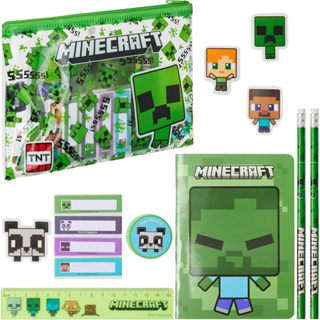 預購🚀空運🚀美國專櫃 MINECRAFT 麥塊 我的世界 鉛筆盒 色鉛筆 鉛筆 橡皮擦 尺 文具 便條紙筆記本