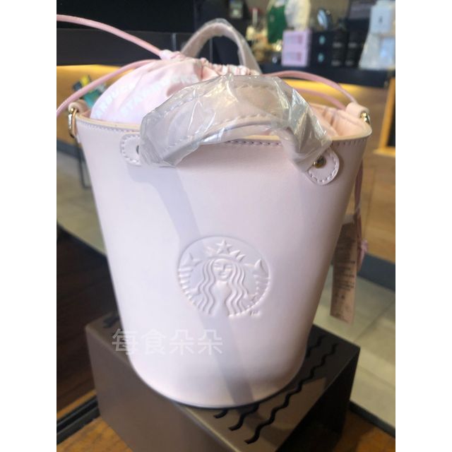 台灣 星巴克 櫻花季 粉色 水桶側背包（含標籤）