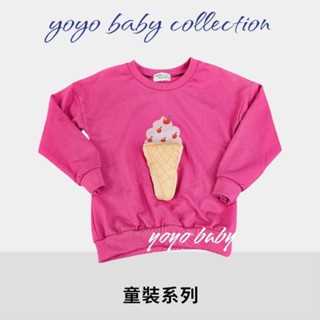 YoYo母嬰便利店童裝-女童上衣，冰淇淋上衣，百搭薄T