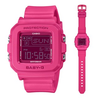 CASIO 卡西歐 BABY-G + PLUS 流行混搭 休閒數位電子錶-桃紅 BGD-10K-4
