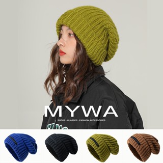 MyWa™️秋冬加厚針織毛帽 寬鬆毛線帽 大頭圍 絨毛帽 保暖舒適 臺灣現貨 H81