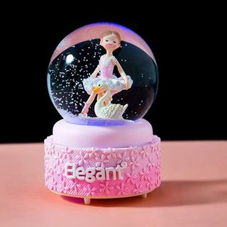 新品🎀🎁幸運小馬駒禮品2024升級版芭蕾水晶球音樂盒旋轉跳舞八音盒生日禮物女生雪花兒童小女孩公主