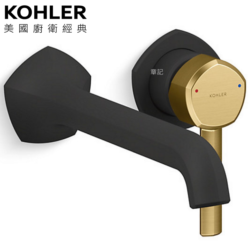 KOHLER Occasion 臉盆龍頭(霧黑+摩登金) K-EX27102T-4-BMB