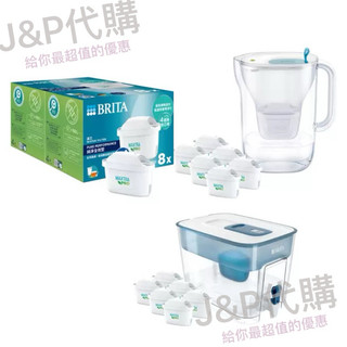 ✿J&P代購✿限時優惠 Brita 桌上型濾水箱 濾水壺 濾芯 大容量 濾水器 玻璃濾水 水垢 雜質