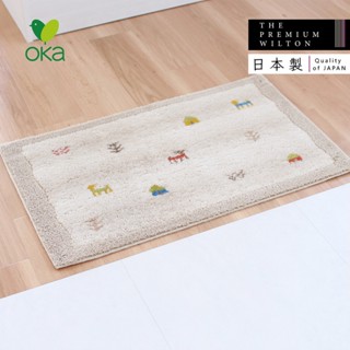【日本OKA】日製遊牧民族風威爾頓編織玄關地墊-50x80cm