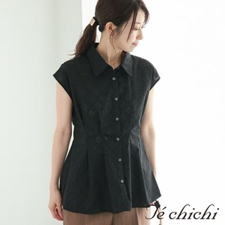 Te chichi 刺繡花紋腰身設計翻領襯衫(FC43L0A2380)