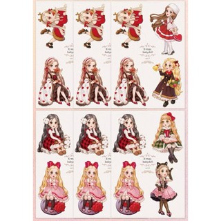 【hwara】分裝❤️售完無補❤️韓國貼紙 Q版 Xmas BabyDoll 7.8 聖誕貼紙