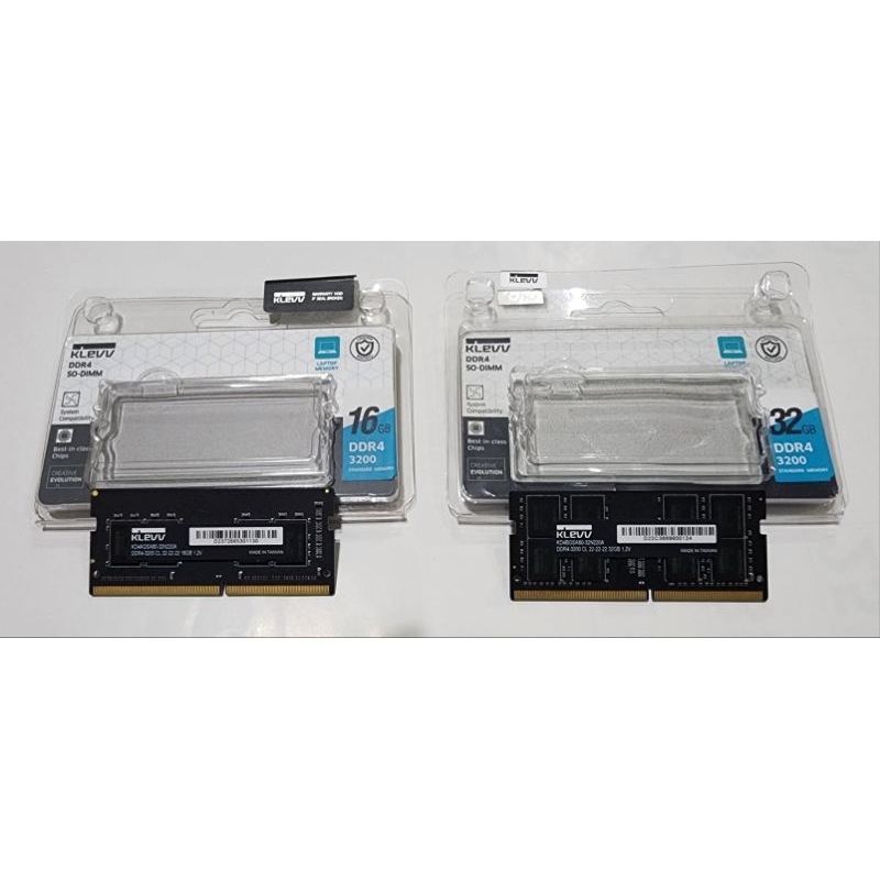 【二手】KLEVV 科賦 DDR4/3200_16GB / 32GB 筆記型 (NB 筆電型) 記憶體