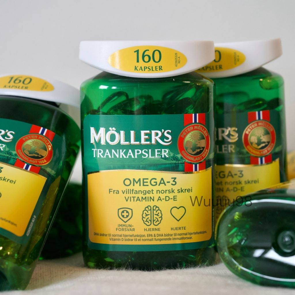 現貨/Möller’s🇳🇴挪威睦樂魚肝油膠囊160粒【挪威代購】Mollers沐樂思百年老牌北極鱈魚肝成人小孩兒童保健