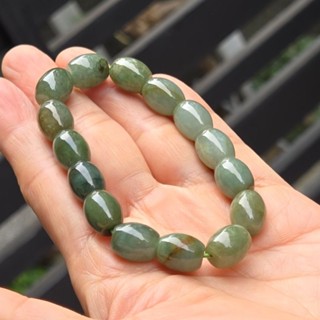 嗨，寶貝銀飾珠寶* 翡翠飾品☆保證緬甸玉A貨 油亮 冰糯種 油青棗珠翡翠手鍊 珠鍊3