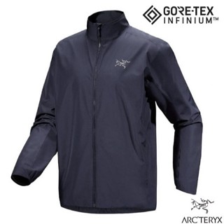 【ARCTERYX 始祖鳥】男 防風透氣 軟殼防水立領外套 GORE-TEX 登山外套/黑寶石 X000007223