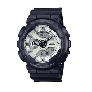 【CASIO 卡西歐】 G-SHOCK BLACK & WHITE 黑白潮流 GA-110WD-1A 51.2mm