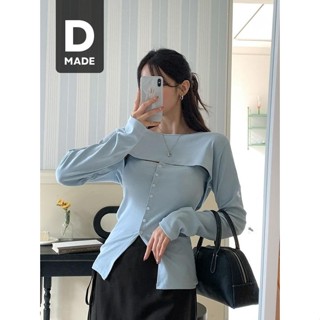 Codibook｜韓國 DANGDANG GIRL 長版剪接磨毛長袖圓領上衣［預購］長袖上衣 女裝