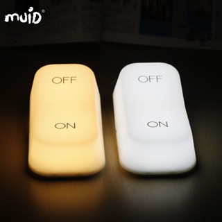 廢物專賣店 重力感應燈 ON OFF 按鈕造型 開關燈 LED 燈具 臥室小夜燈 USB充電 生日禮物 聖誕 交換禮物