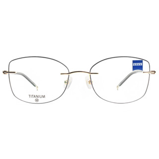 ZEISS 光學眼鏡 ZS23135CLB 710 鈦金屬 微貓眼方型無框 - 金橘眼鏡
