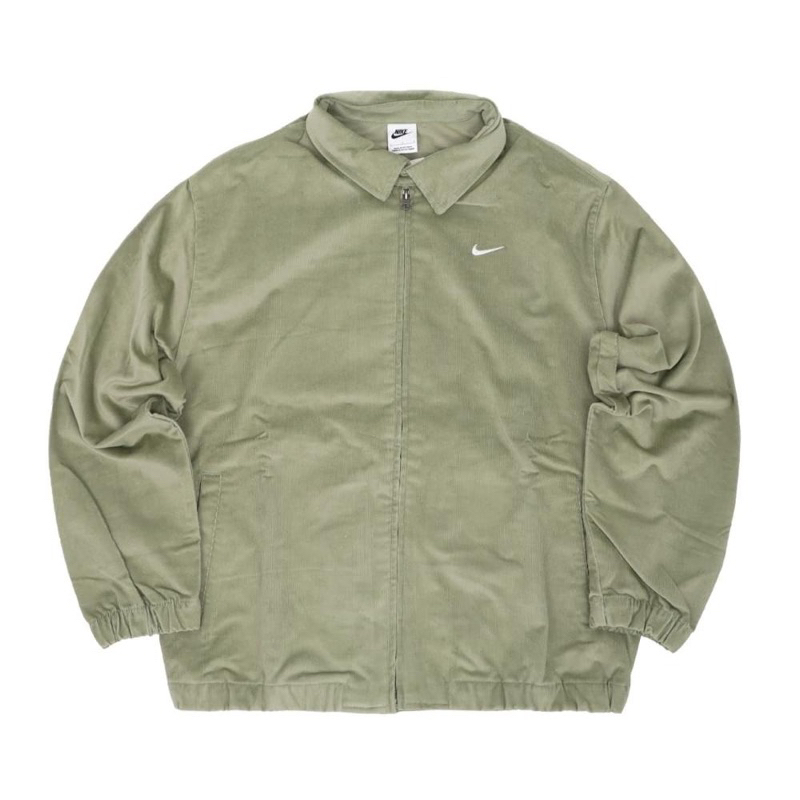 近全新 狀況超好 古著 絕版 NIKE 刺繡 LOGO 燈芯絨 燈心絨 立領 運動 棒球 綠色 DX9071-386