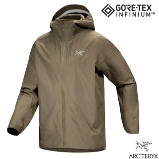 【ARCTERYX 始祖鳥】男 防風 軟殼連帽防水外套 GORE-TEX 登山外套/龍紋綠 X000007227