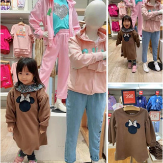 GAP Logo 女童 米妮洋裝 2-5歲 幼童 純棉 長袖T恤 / 毛圈織布 / 刷毛 /全新有吊牌