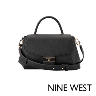 【NINE WEST】MORDEN 幾何造型斜揹包/側揹包-黑色(128621)
