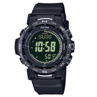【CASIO 卡西歐】PROTREK 電波 太陽能電力 三重感應器 戶外探險 PRW-35Y-1B 44.6mm