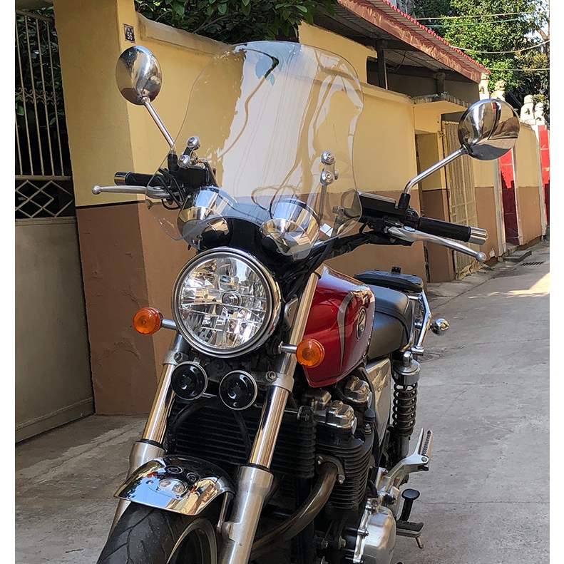 CB1100EX越野風鏡 適用於 Honda CB1100改裝復古通用風鏡 CB1100 透明加高風鏡 CB1100