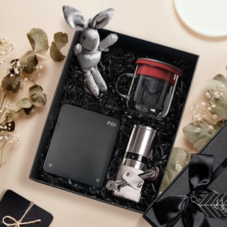 【PO:Selected】丹麥手沖咖啡三件禮盒組(電子秤/玻璃杯350ml-共4色/咖啡磨2.0)