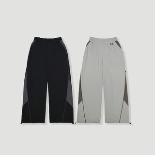 【QUEST】現貨 QUEST PIPING TRACK PANTS 拼接 拉鍊 寬褲 長褲 兩色