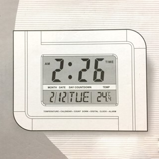 方菱型數位電子時鐘 鬧鐘 萬年曆時鐘 電子鐘 計時功能 溫度計