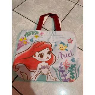 全新正品正版授權迪士尼愛麗兒Ariel 小美人魚便當袋帆布包多用途收納包化妝包雜物包手拿包手機包旅行包旅行袋萬用袋手提袋