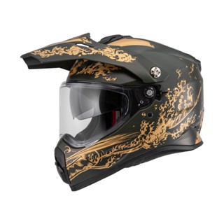新品 臺南WS騎士用品 SS2P 織田信長 消光綠金 內墨鏡金屬雙D扣 全罩式 越野帽 PC安全帽 全罩式安全帽