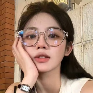 懶人神器 附眼鏡盒 可自行配度數 眼鏡 鏡框 眼鏡架 大鏡框 銀框眼鏡 女生黑框眼鏡 造型眼鏡 素顏神器 禮物 012