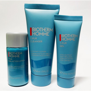 BIOTHERM 碧兒泉男仕海鹽控油收斂水25ML /雙效去油光潔顏泥40ml /長效控油粉刺調理乳液20ML