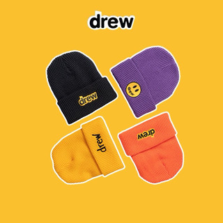 全新限量免運Justin Bieber Drew House Beanie Hat 笑臉刺繡針織毛線帽男女情侶款毛帽