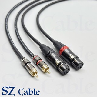 手工線 XLR 轉 RCA XLR 平衡頭 訊號線 音源線 AV梅花轉卡農公 AV端子 雙頭線 一對