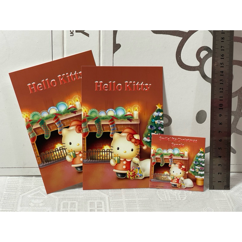 全新 kitty 2002日本 聖誕節🎄明信片🎑 小聖誕卡片 早期絕版