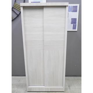 【臺北二手傢俱】百豐悅 新北二手傢俱-限量新品 白梧桐色 81公分 推門衣櫃 衣櫥 置物櫃 淡水二手傢俱 萬華二手傢俱