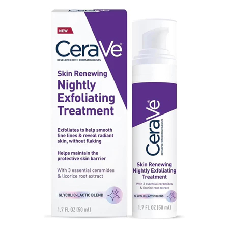 CeraVe AHA夜間去角質精華液 果酸 乳酸 去角質精華 肌膚更新 晚霜 Skin Renewing