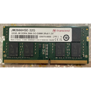 創見 JetRam 32GB DDR4 2666 筆記型記憶體 (JM2666HSE-32G)