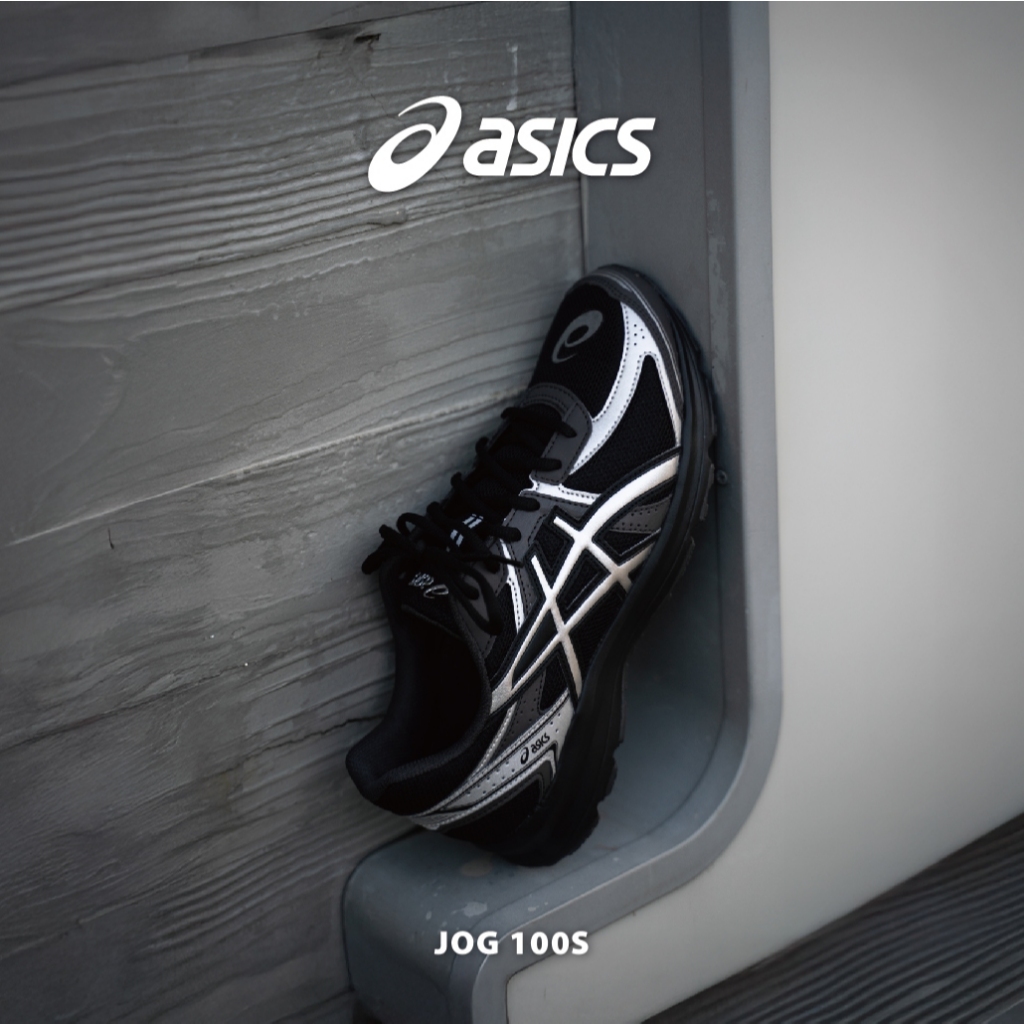 Asics Jog 100s 1203A741-001 男女 運動休閒鞋 舒適 百搭 黑 銀