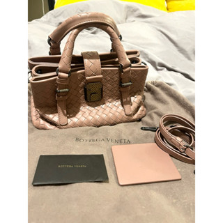 可換包 二手bottega veneta 乾燥玫瑰 手提肩背 編織包 絕版 小編織