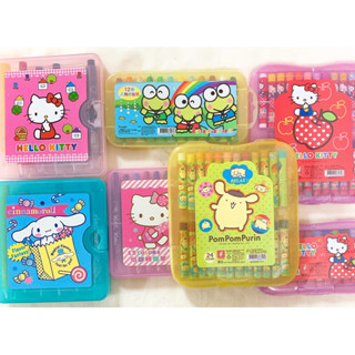 Sanrio三麗鷗 Hello Kitty/布丁狗/大耳狗/大眼蛙 蠟筆/旋轉蠟筆