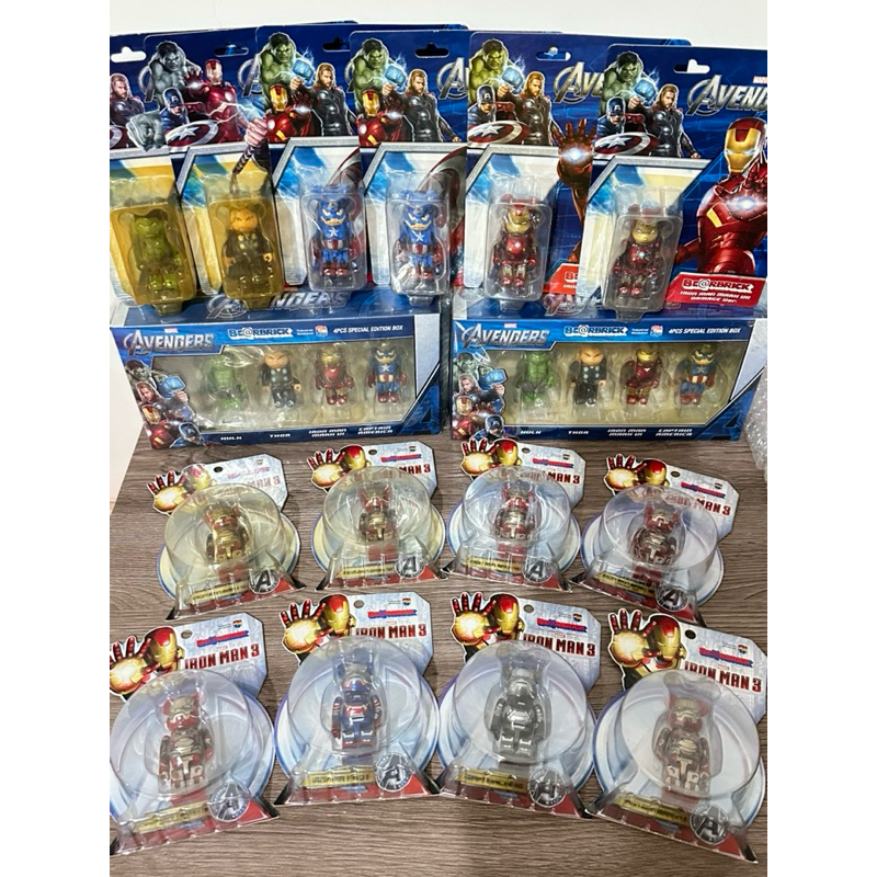 庫柏力克熊Be@rbrick iron man 復仇者聯盟 mk7 mk42 愛國者 戰爭機器100%吊卡 鋼鐵人 戰損