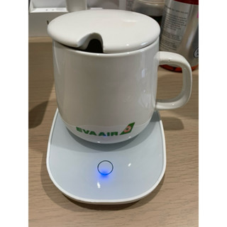 長榮航空 陶瓷保溫杯墊禮盒組 茶杯 花茶杯 咖啡杯 EVA AIR USB充電保溫 容量380ml 長榮
