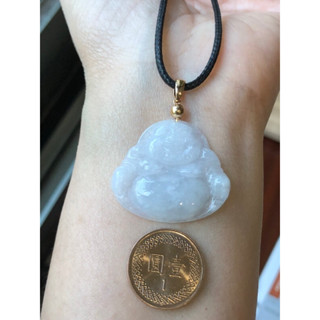 緬甸玉天然A貨翡翠玉墜 糯冰種 紫羅蘭 紫色 淡紫 佛公 彌勒佛