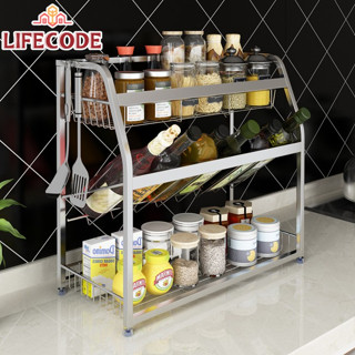 LIFECODE《收納王》304不鏽鋼-三層置物架/調料架-寬45cm 14060300