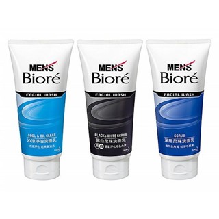 【Biore 蜜妮】男性專用 沁涼淨油／黑白柔珠／深層柔珠 洗面乳100g｜男生臉部清潔推薦 DS011626