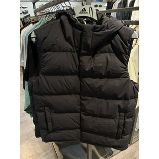 【lujiu_shop】Adidas 羽絨背心 黑色 IX8113 男款 連帽 拉鍊