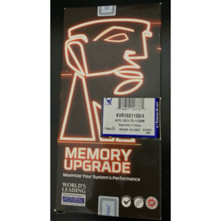 金士頓KingstonKVR16S11S8/4DDR31600未拆封筆記記憶體NB 4GB