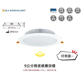 好商量~ 含稅 舞光 LED 8W 微波 感應崁燈 9cm 8瓦 9公分 嵌燈 保固2年 微波感應 自動感應