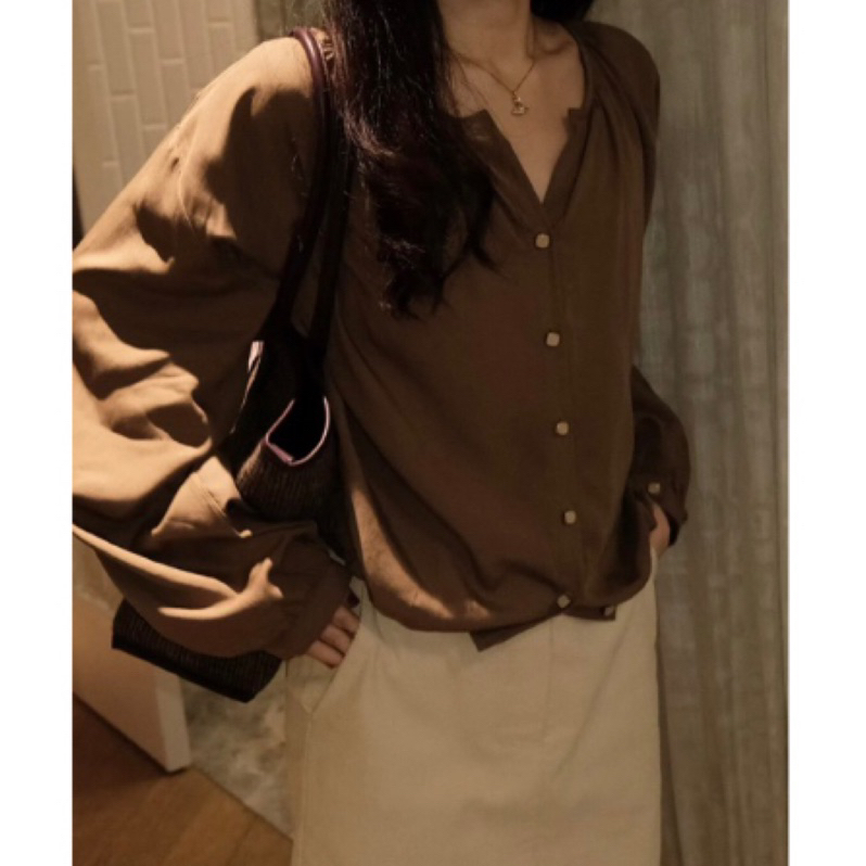 徵！Warion Tencel Shirt-Brown